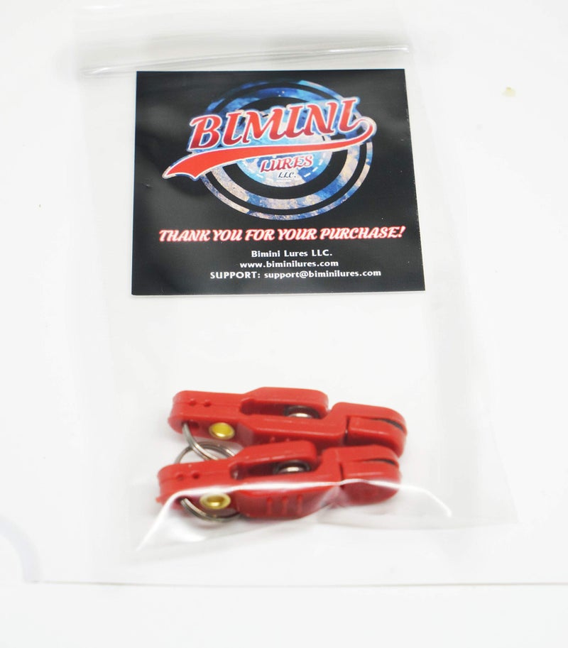 Bimini Lures Pro Snap Weights for trolling - Red Clip (Red - 2 Clips per Pack) - Image 5